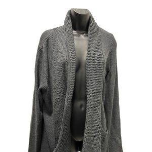 Women's Dark Gray Linda Matthews New York Longline Style Cardigan Size XL